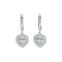 Sterling Silver Semi Mount Earrings Setting Heart HT 6X6mm - Syzjewelry