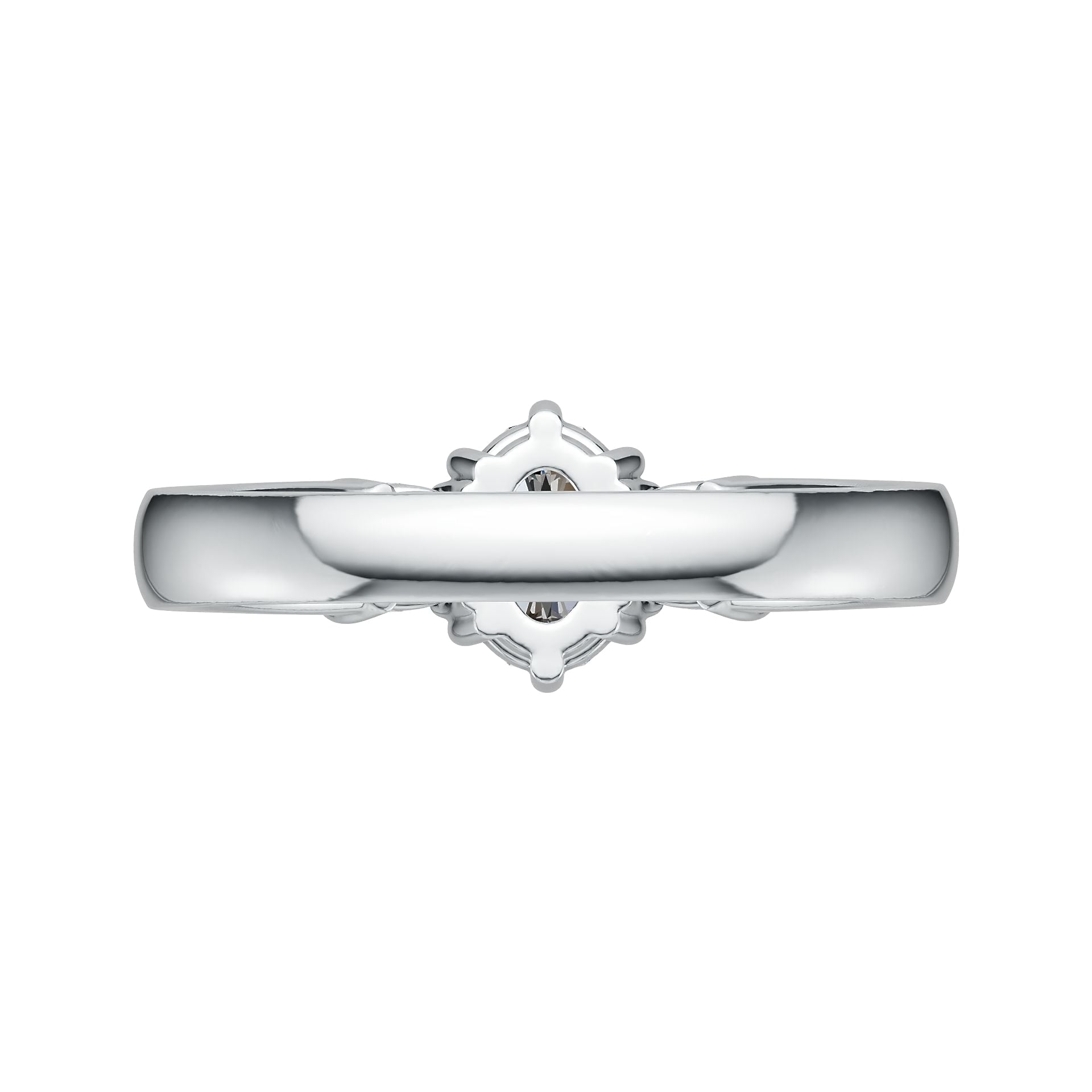 Sterling Silver Semi Mount Ring Setting Oval OV 8X6mm CU 4X4mm DHJ