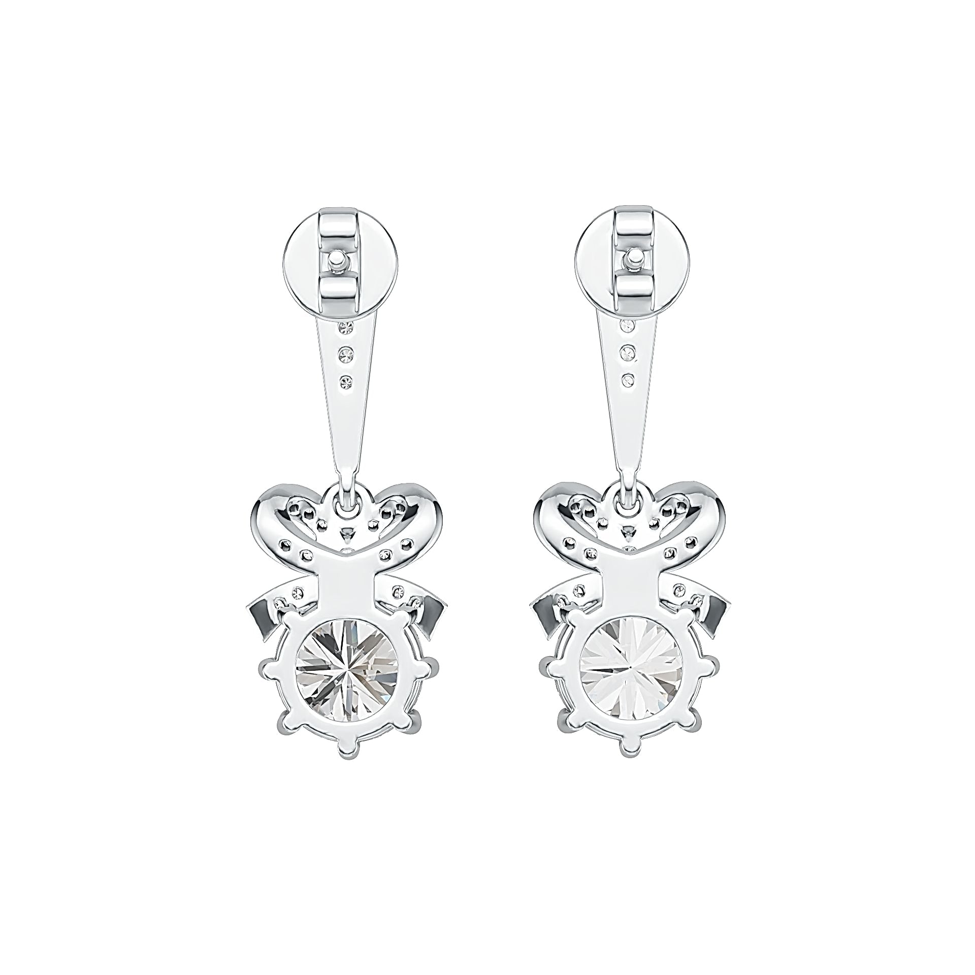 Sterling Silver Semi Mount Earrings Setting Round RD 7x7mm DHJ