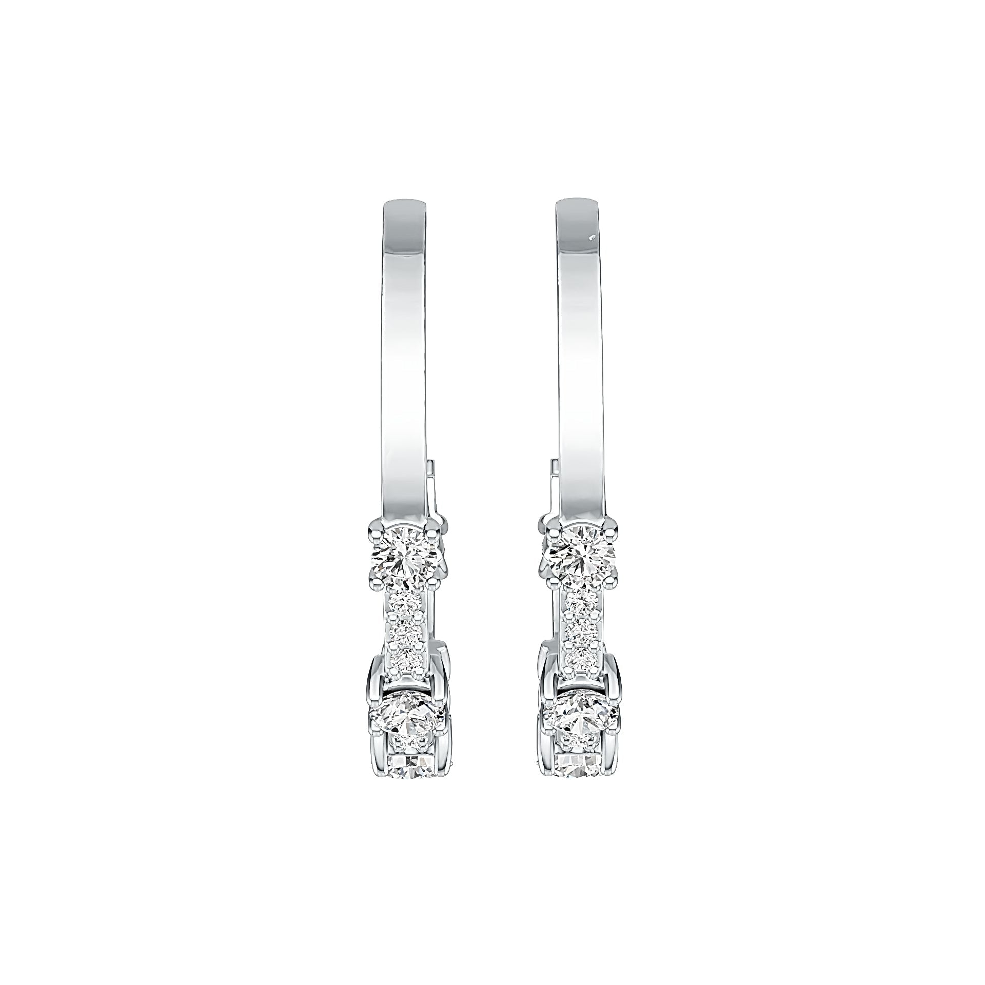 Sterling Silver Semi Mount Earrings Setting Round RD 4x4mm DHJ