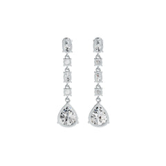 Sterling Silver Semi Mount Earrings Setting Pear PE 12X10mm OV 7X5mm OV 6X4mm RD 4mm DHJ