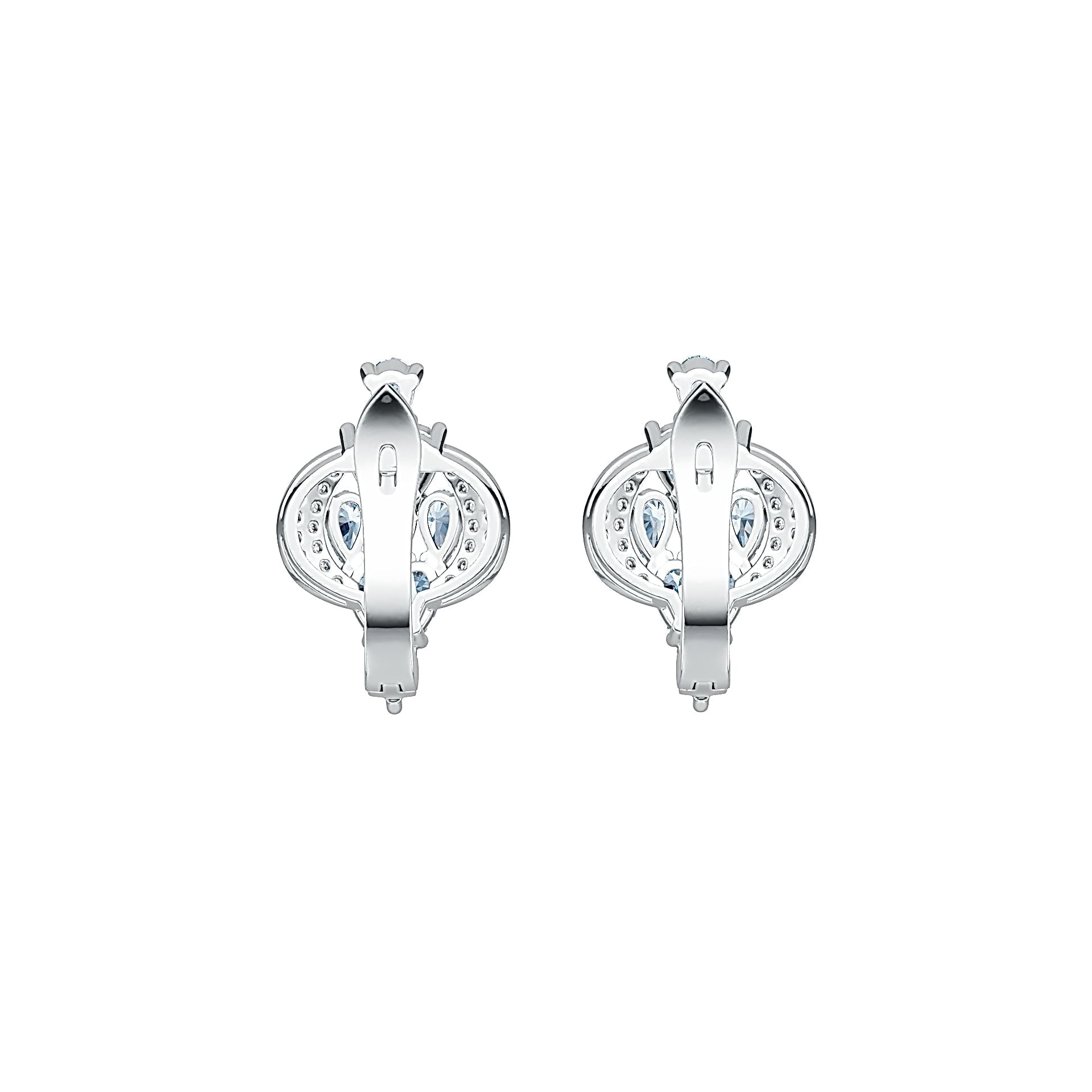 Sterling Silver Semi Mount Earrings Setting Pear PE 5X3mm DHJ