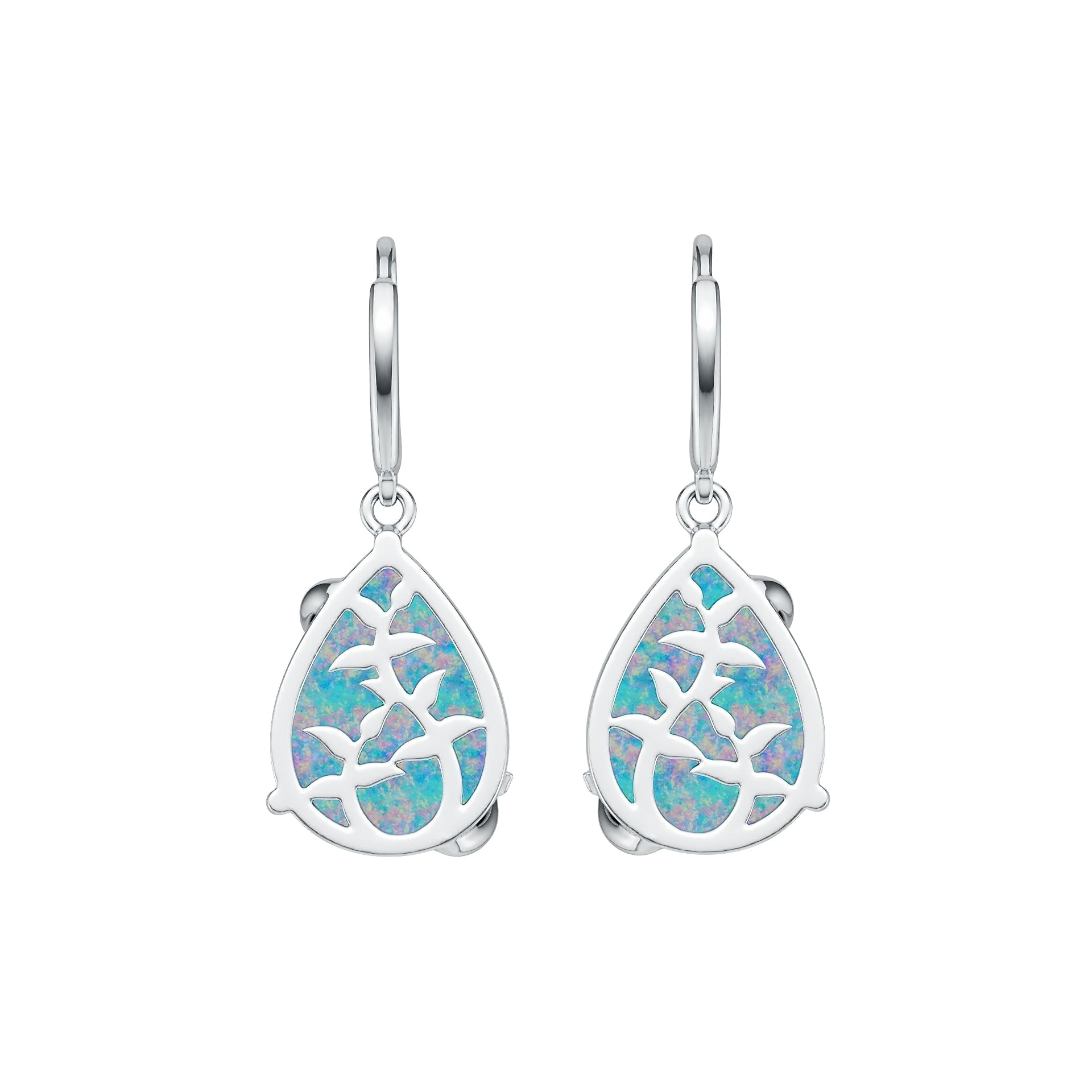 Sterling Silver Semi Mount Earrings Setting Pear PE 16X12mm Cabochon DHJ