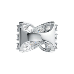Sterling Silver Semi Mount Ring Setting Oval OV 6X4mm with White Topaz DHJ