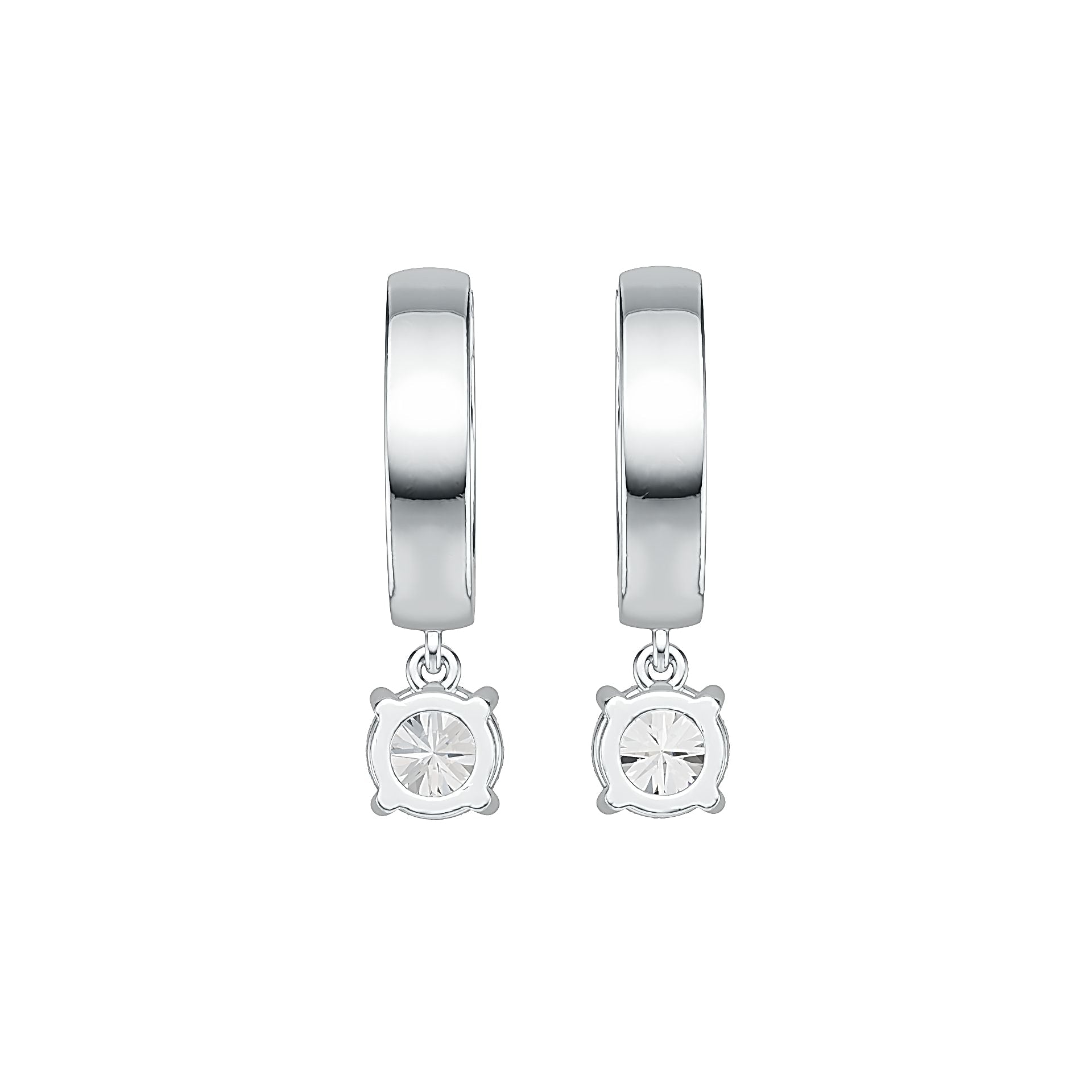 Sterling Silver Semi Mount Earrings Setting Round RD 6x6mm DHJ