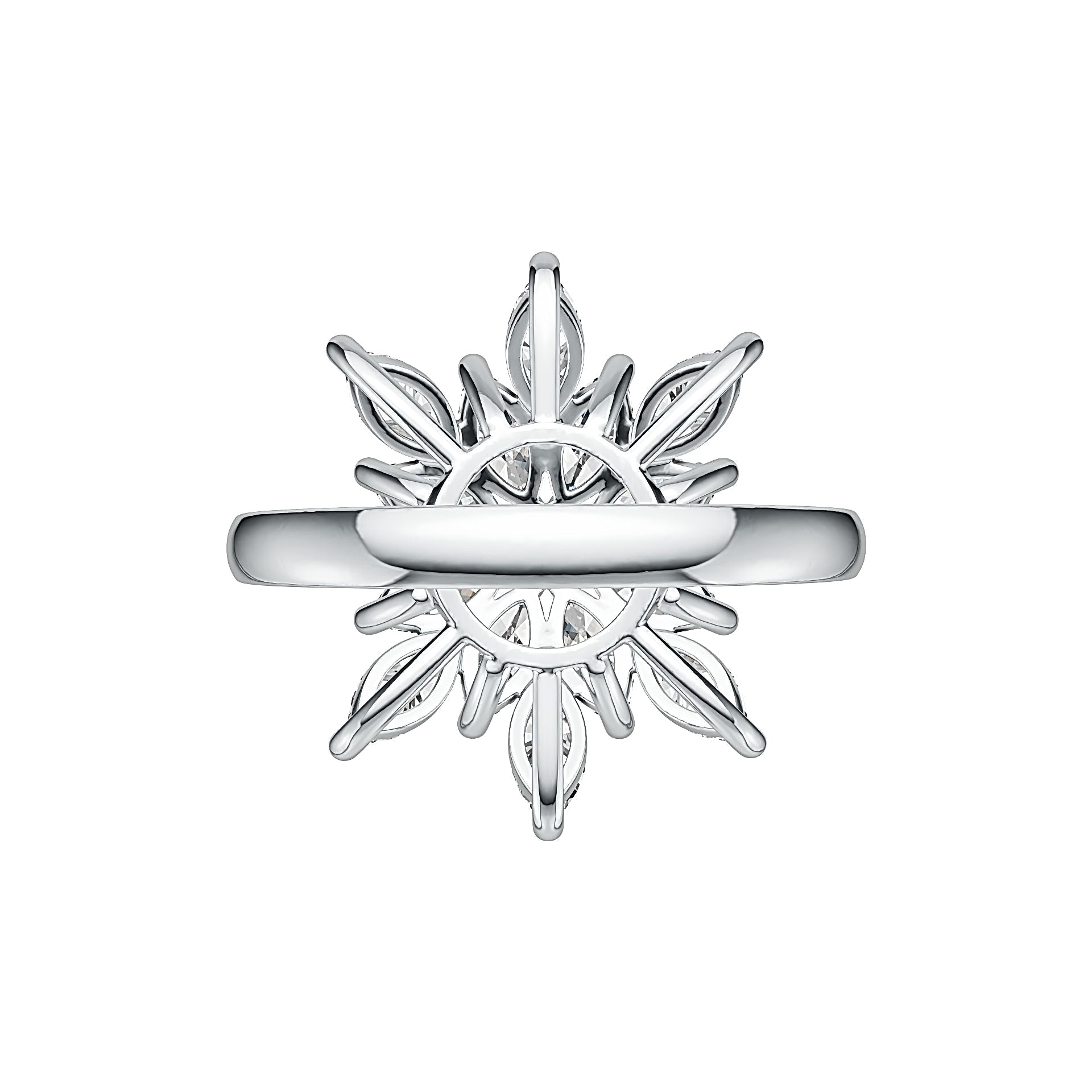 Sterling Silver Semi Mount Ring Setting Marquise MQ 6X3mm DHJ
