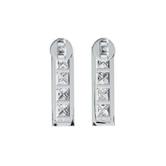 Sterling Silver Semi Mount Earrings Setting SQ Princess 3x3mm Syzjewelry