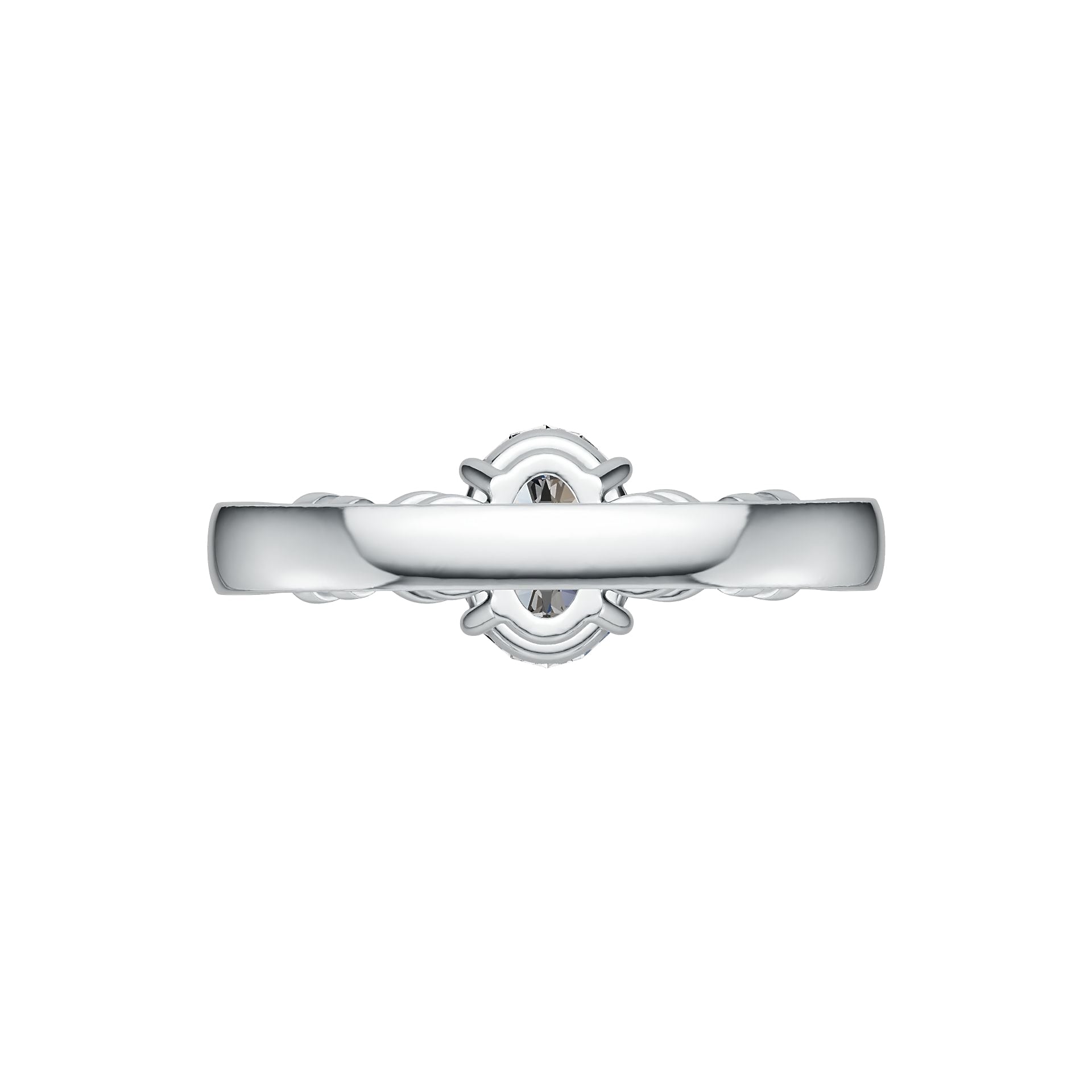 Sterling Silver Semi Mount Ring Setting Oval OV 8X6mm DHJ