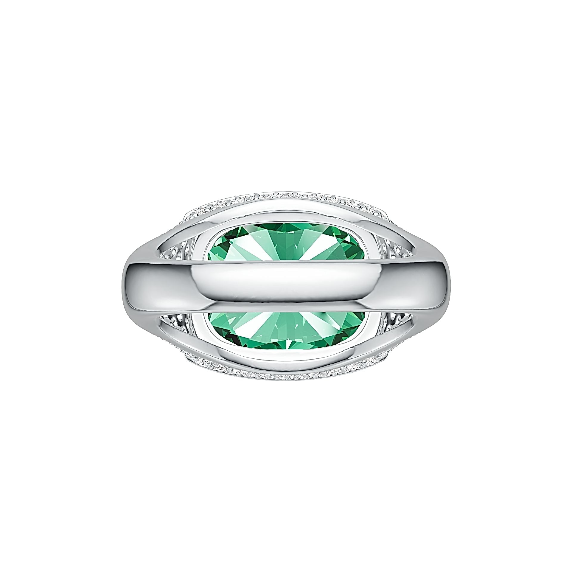 Sterling Silver Semi Mount Ring Setting Cushion CU 15X12mm DHJ