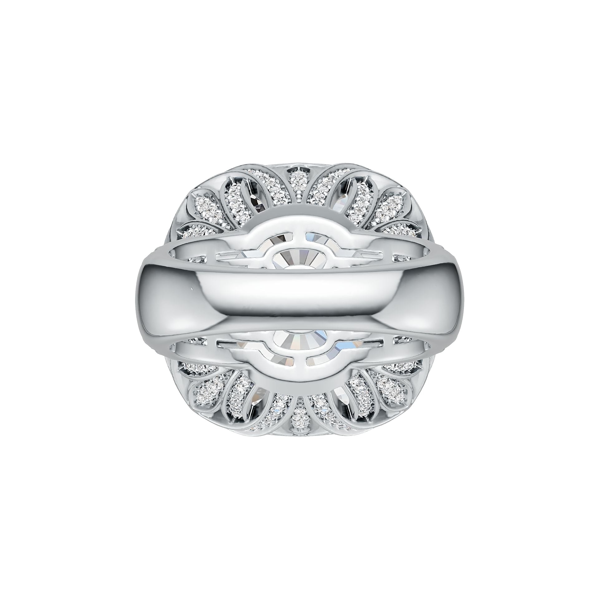 Sterling Silver Semi Mount Ring Setting Cushion CU 18X18mm DHJ