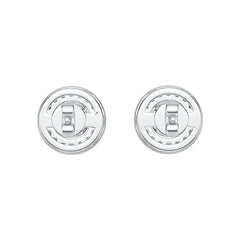 Sterling Silver Semi Mount Earrings Setting Round RD 6x6mm Halo Stud DHJ