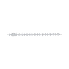 Sterling Silver Semi Mount Bracelet Setting Trillion TR 7X7mm with White Topaz or Moissanite DHJ