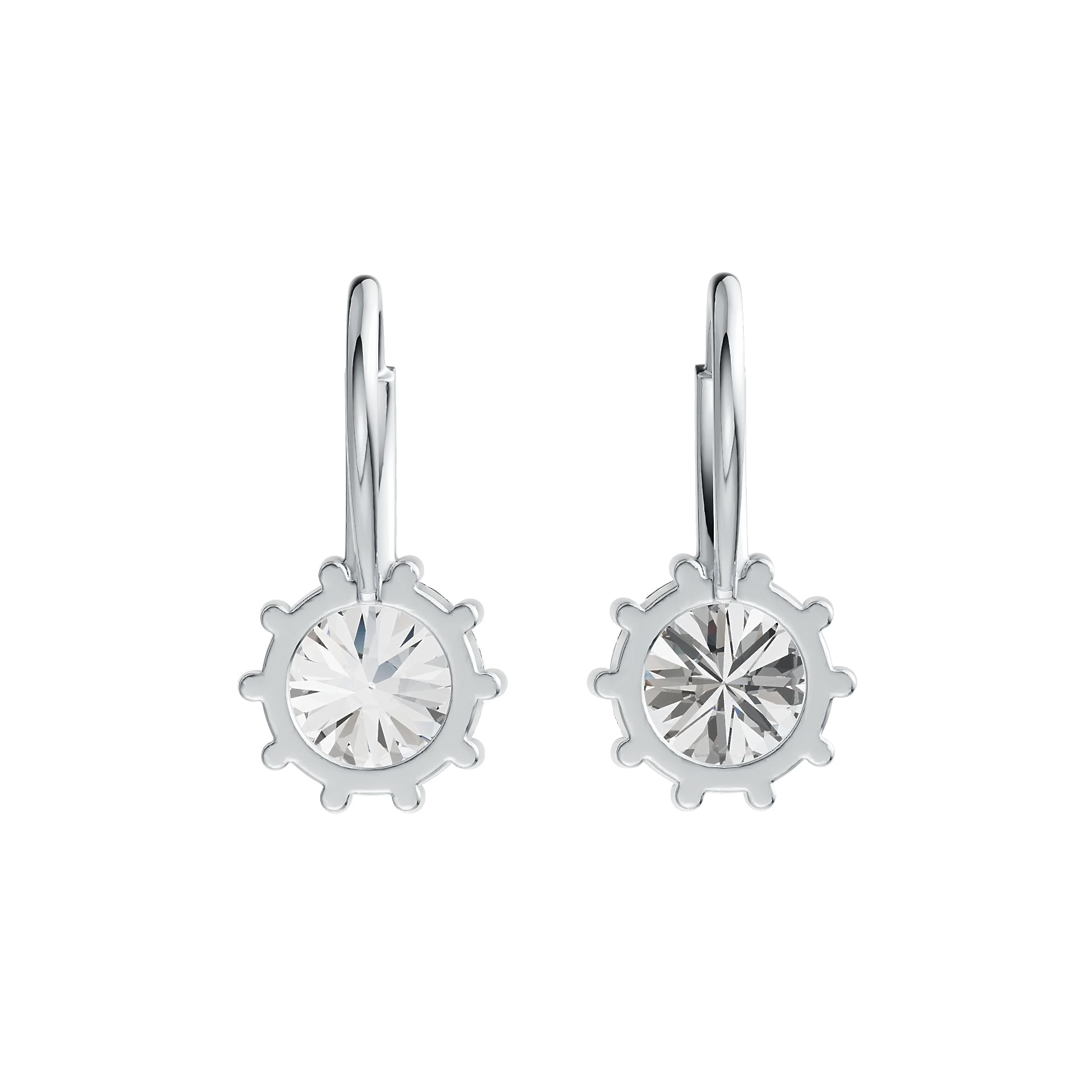 Sterling Silver Semi Mount Earrings Setting Round RD 8x8mm DHJ