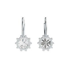 Sterling Silver Semi Mount Earrings Setting Round RD 8x8mm DHJ