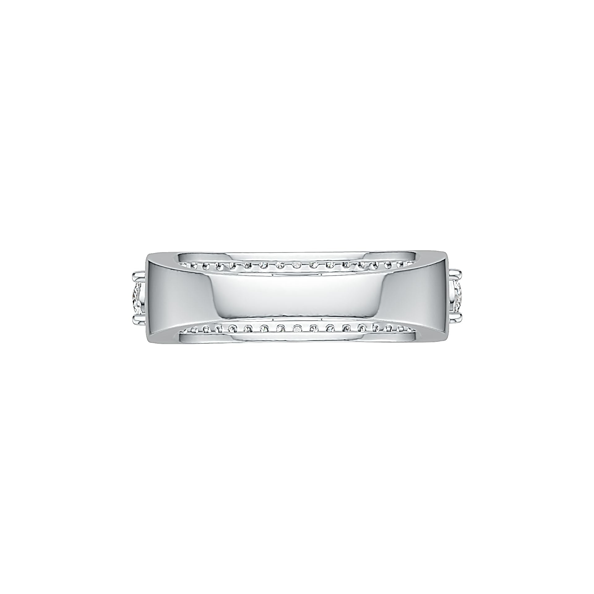Sterling Silver Semi Mount Ring Setting Round RD 4x4mm White Topaz DHJ
