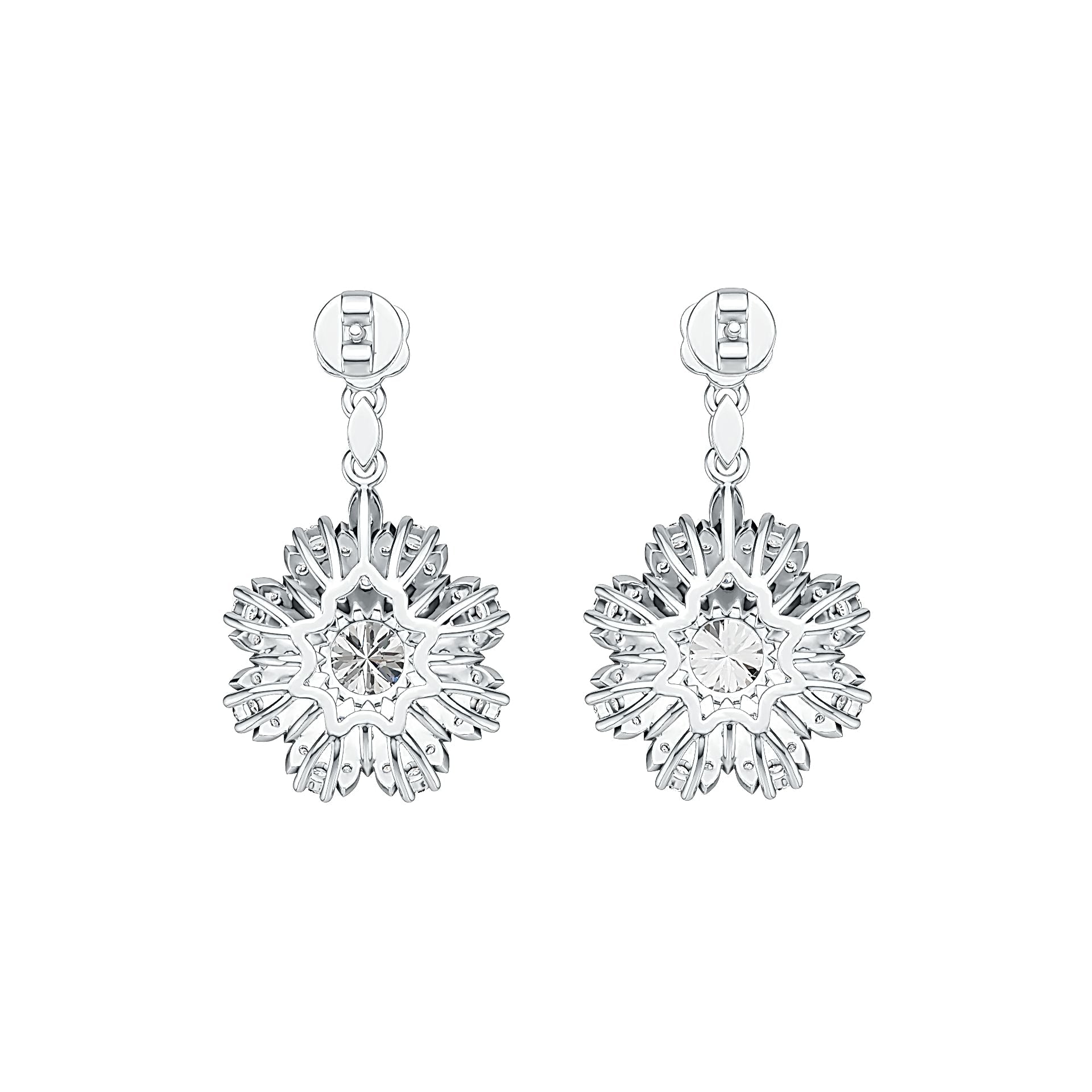 Sterling Silver Semi Mount Earrings Setting Round RD 6x6mm DHJ