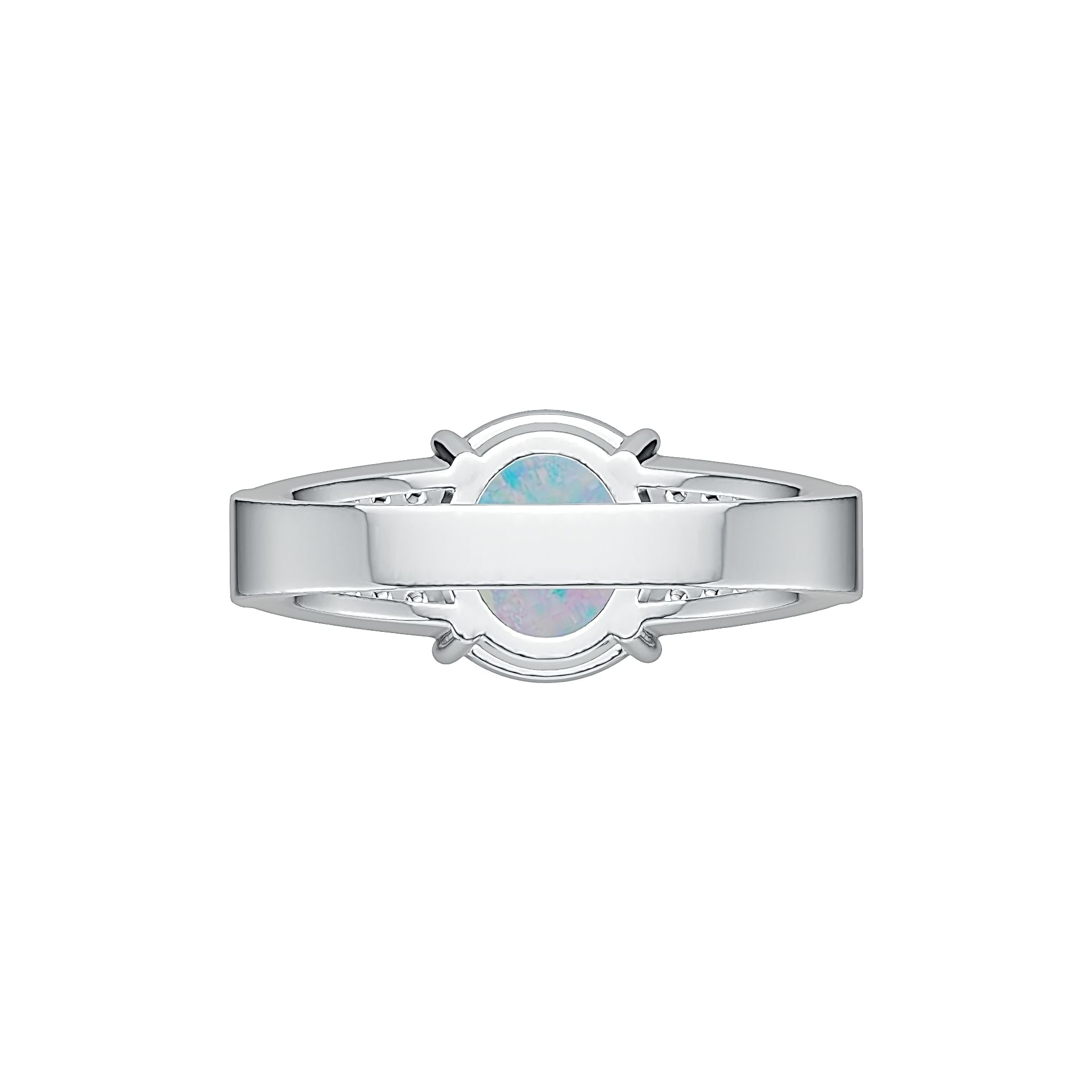 Sterling Silver Semi Mount Ring Setting Round RD 10x10mm Cabochon DHJ