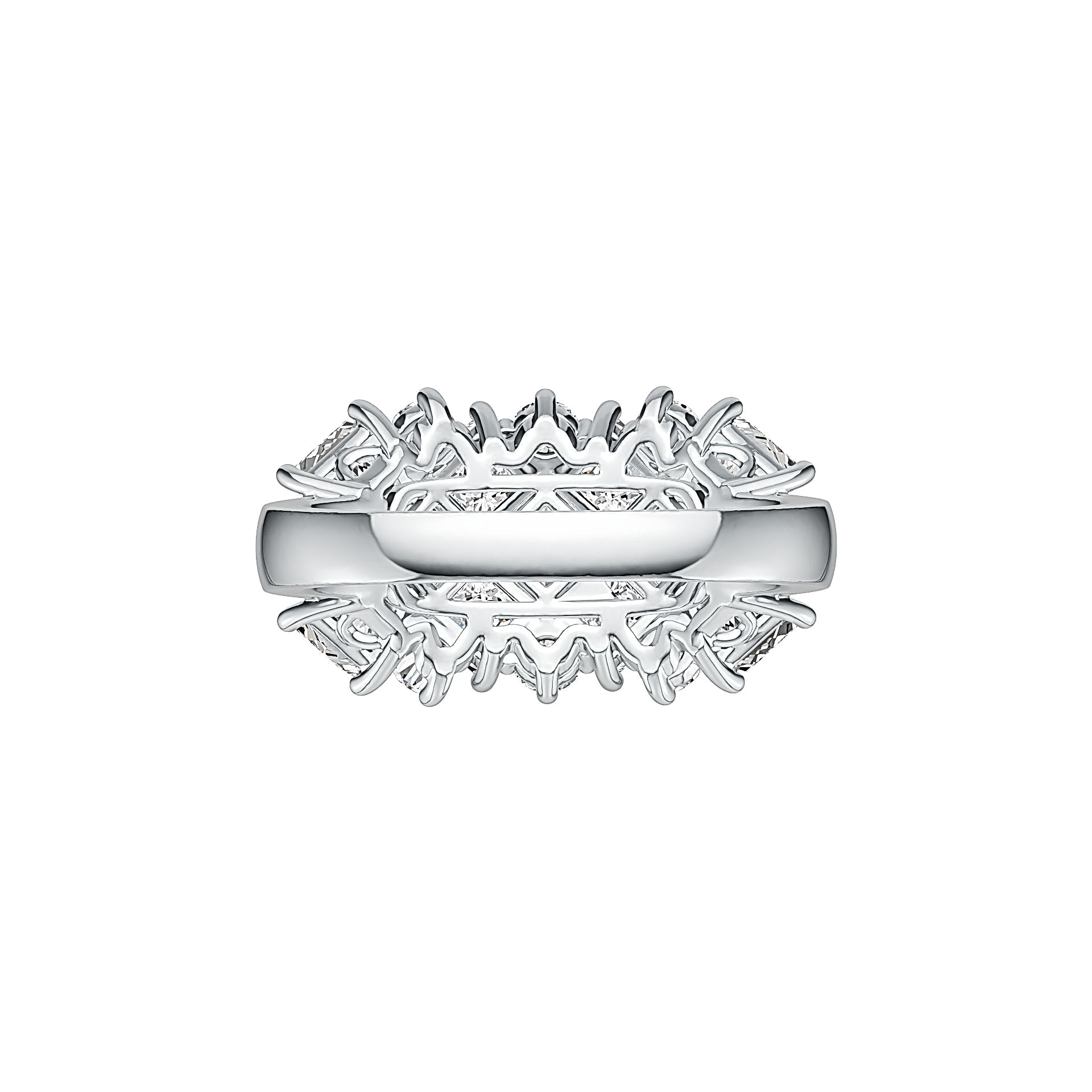 Sterling Silver Semi Mount Ring Setting Princess SQ 4X4mm DHJ