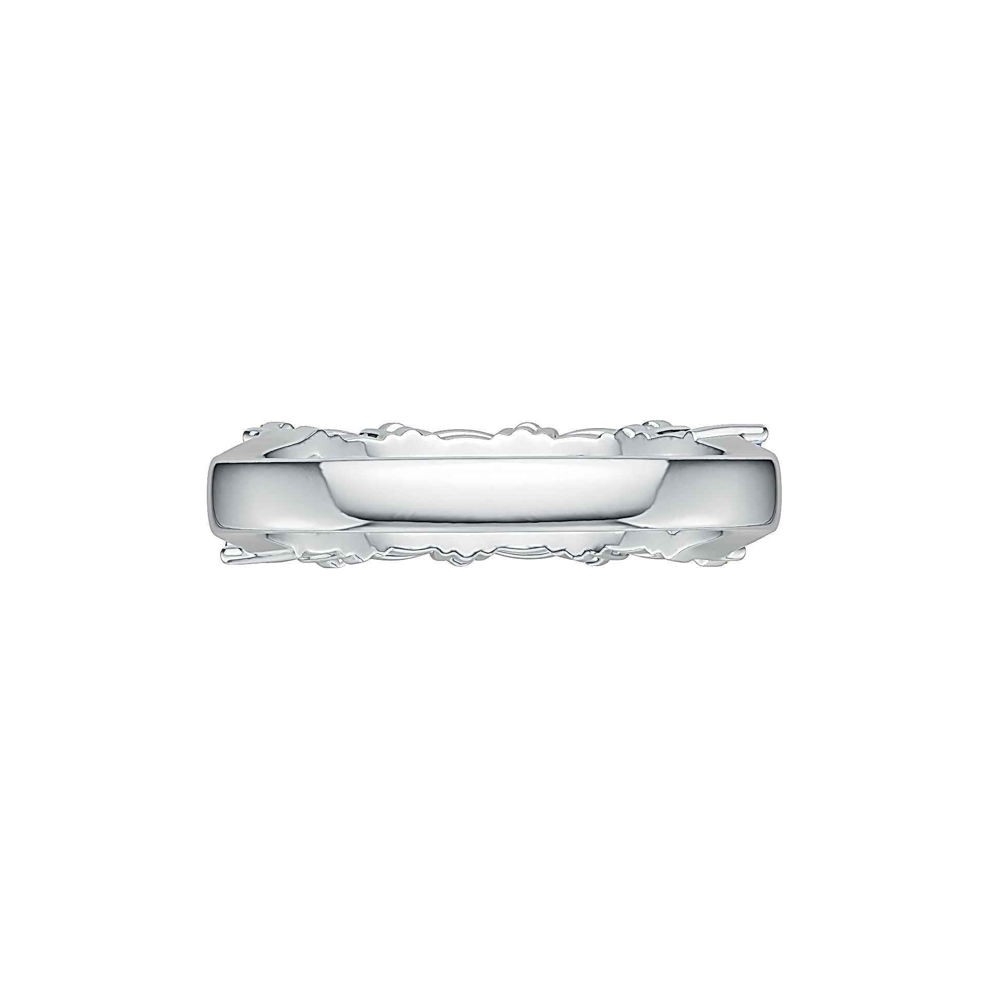 Sterling Silver Semi Mount Ring Setting Trillion TR 4X4mm DHJ
