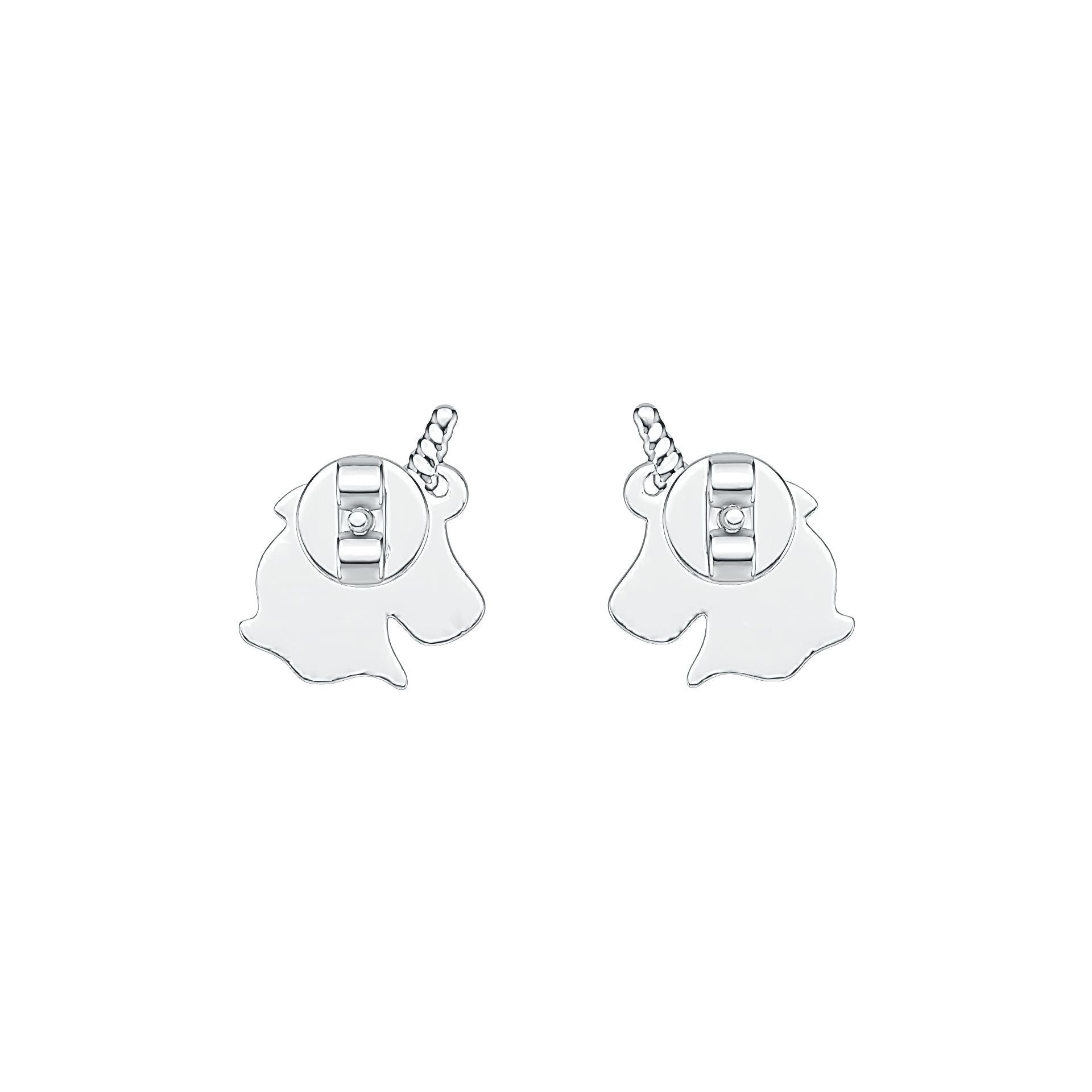 Sterling Silver Semi Mount Earrings Setting Round RD 1.5mm DHJ