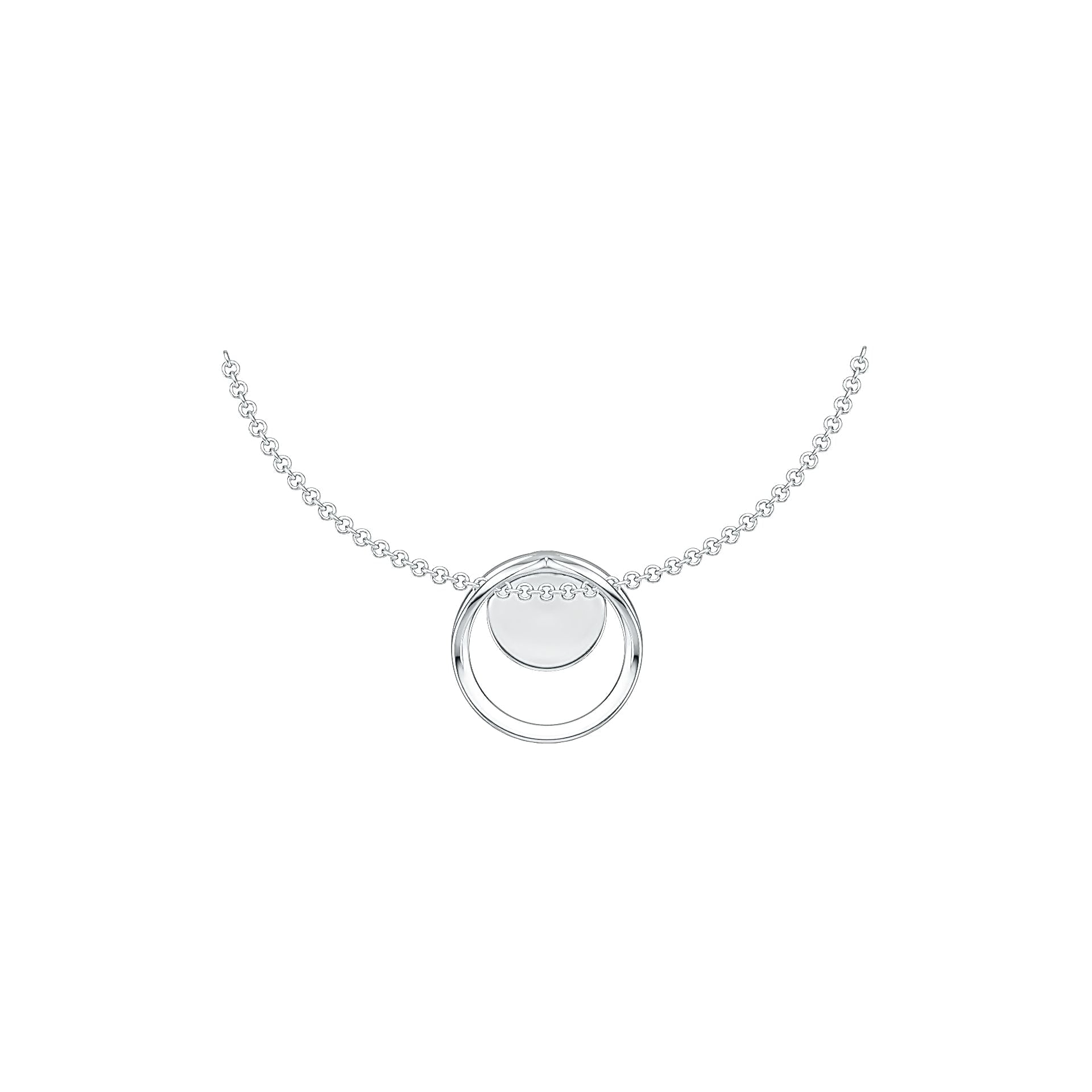 Sterling Silver Semi Mount Pendant Setting Round RD 7x7mm DHJ