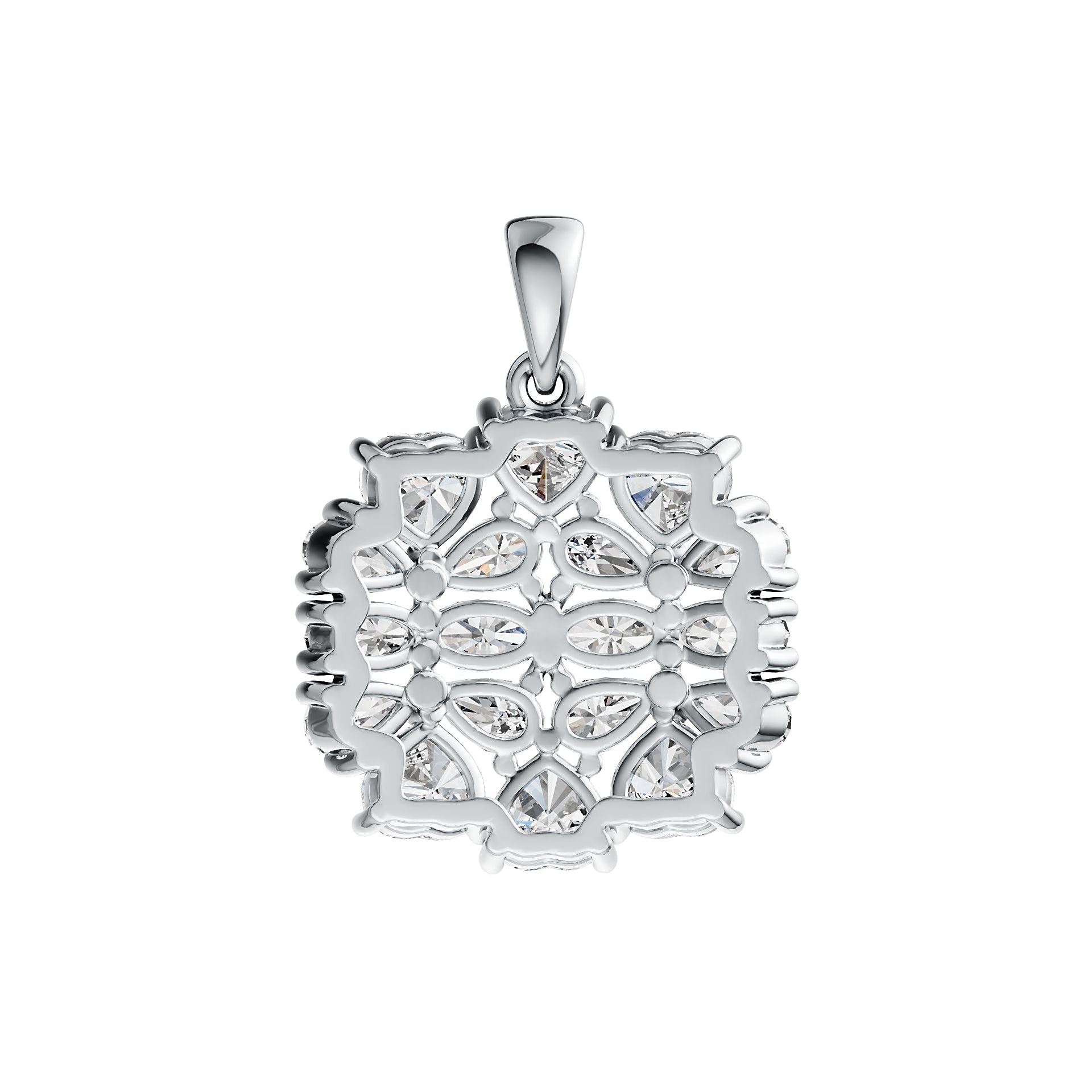 Sterling Silver Semi Mount Pendant Setting Pear PE 5X3mm OV 5X3mm HT 5X5mm DHJ