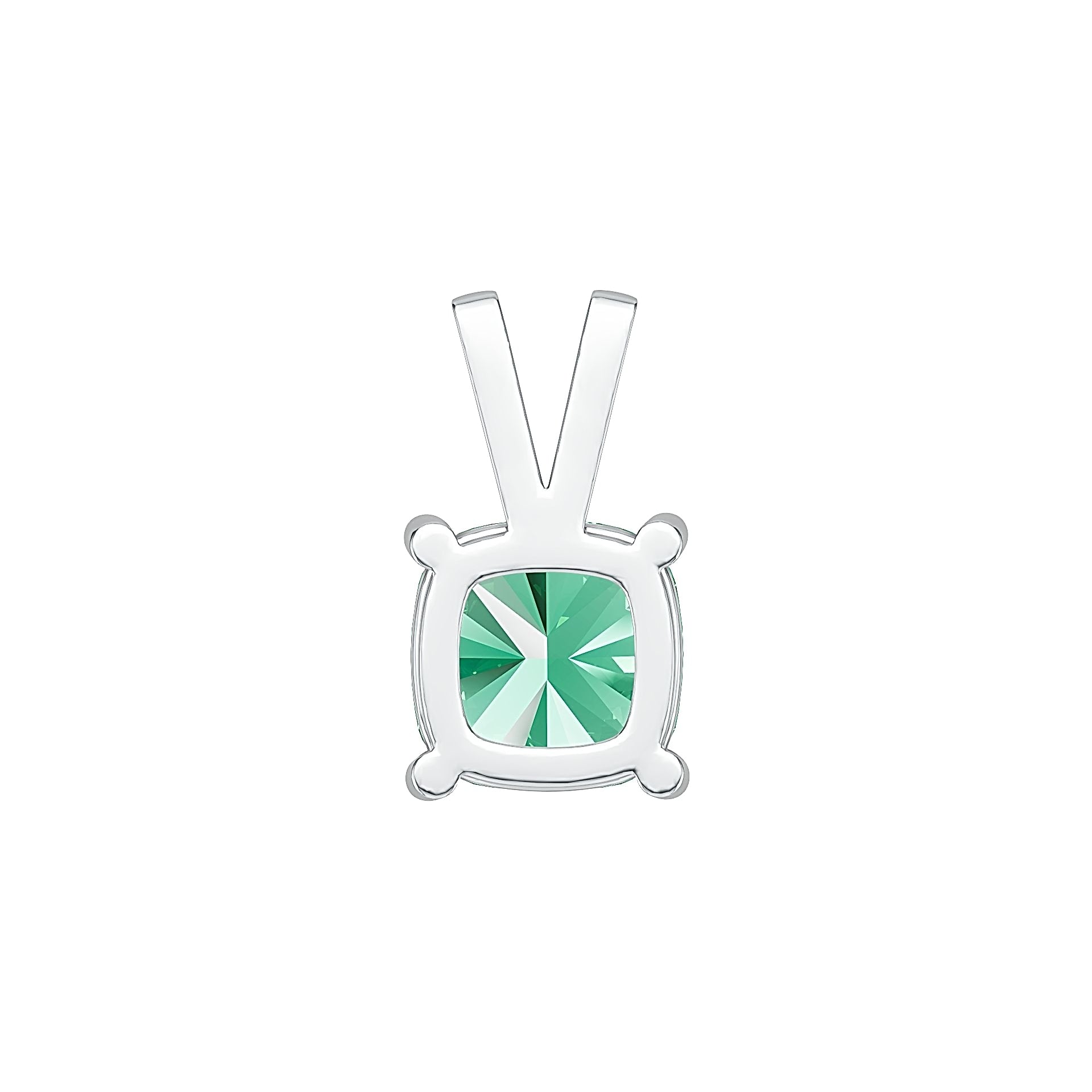 Sterling Silver Semi Mount Pendant Setting Cushion CU 6x6mm - Syzjewelry