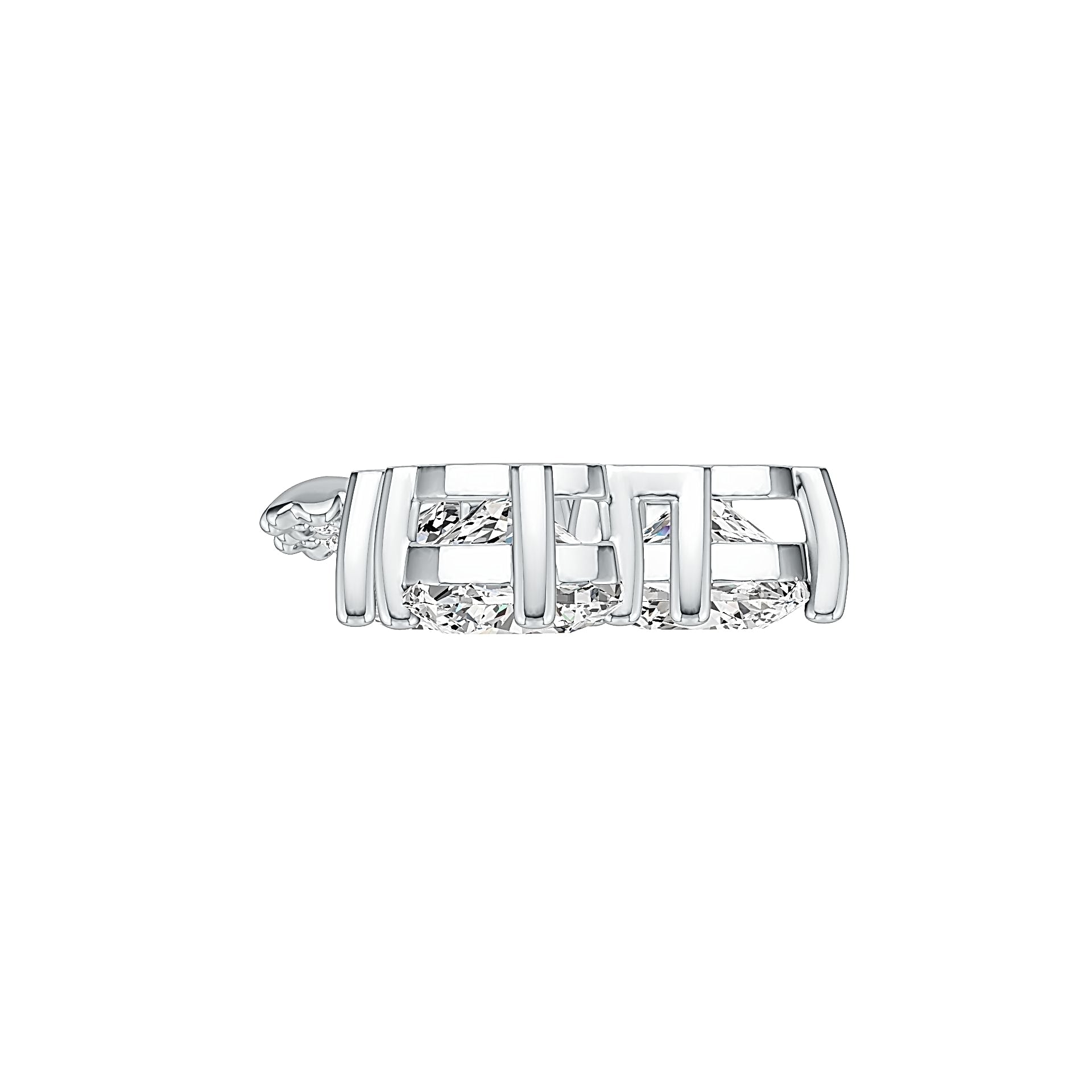 Sterling Silver Semi Mount Pendant Setting Cushion CU 6X6mm - Syzjewelry