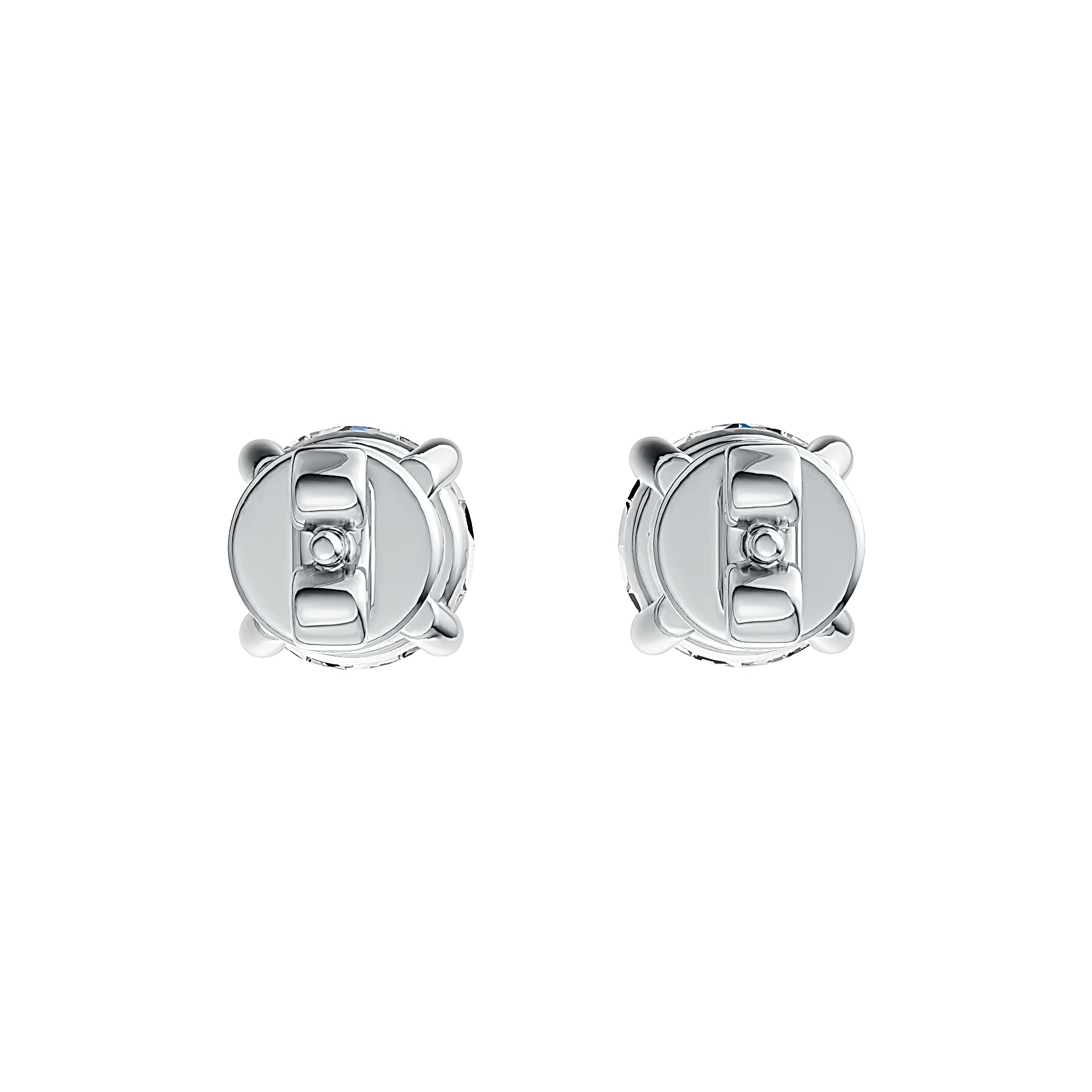 Sterling Silver Semi Mount Earrings Setting Round RD 6x6mm Stud - Syzjewelry