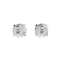 Sterling Silver Semi Mount Earrings Setting Round RD 6x6mm Stud - Syzjewelry