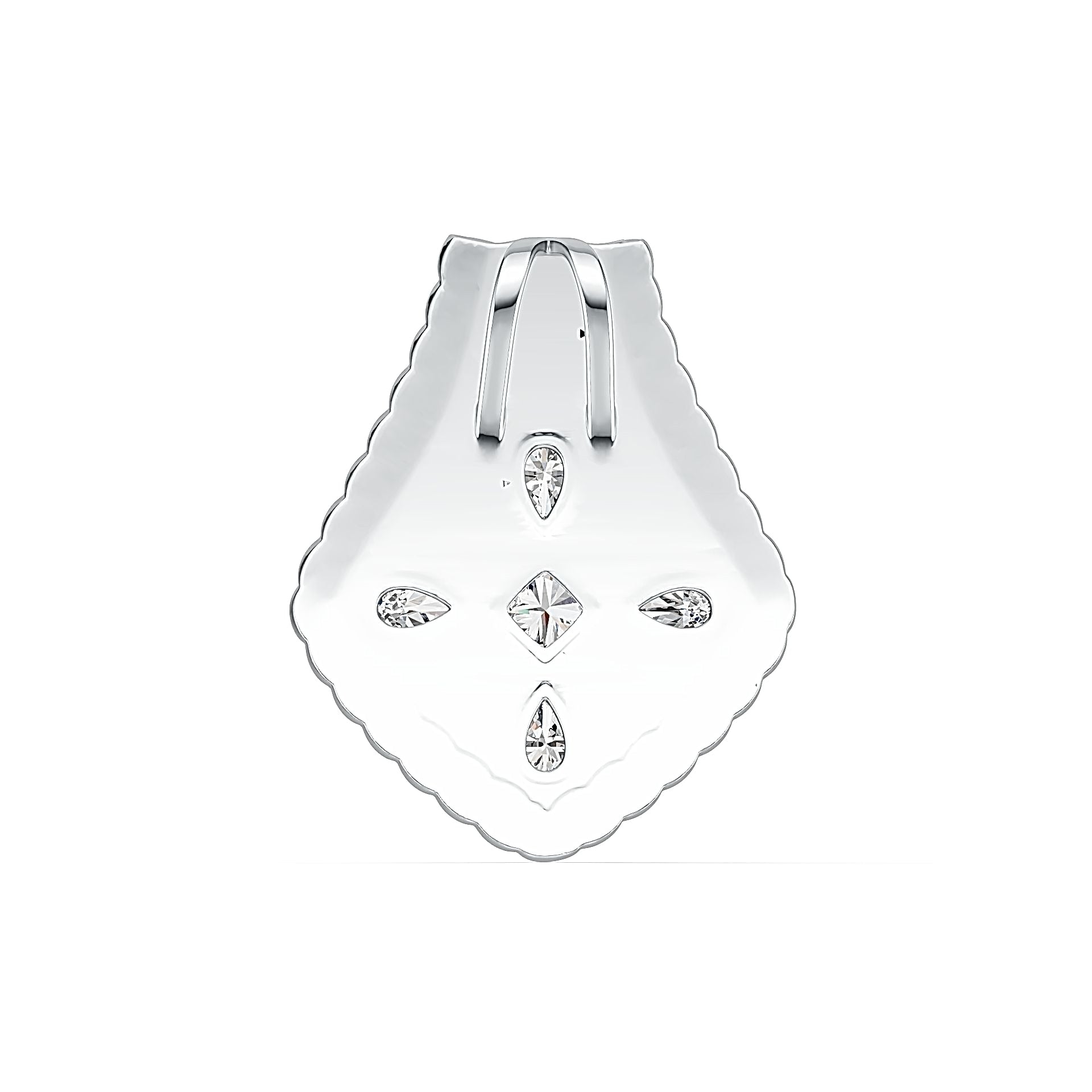 Sterling Silver Semi Mount Pendant Setting Pear PE 5X3mm CU 4X4mm DHJ