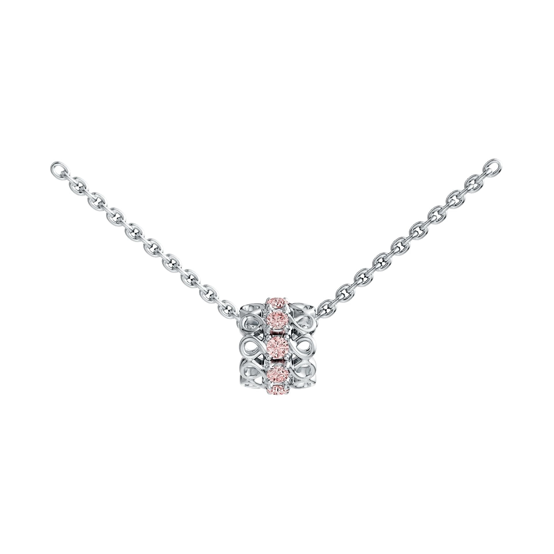 Sterling Silver Pendant with White Topaz or Moissanite Filigree Syzjewelry