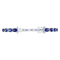 Sterling Silver Tennis Moissanite Bracelet Oval OV 7X5mm