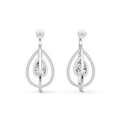 Sterling Silver Semi Mount Earrings Setting Pear PE 12X8mm DHJ
