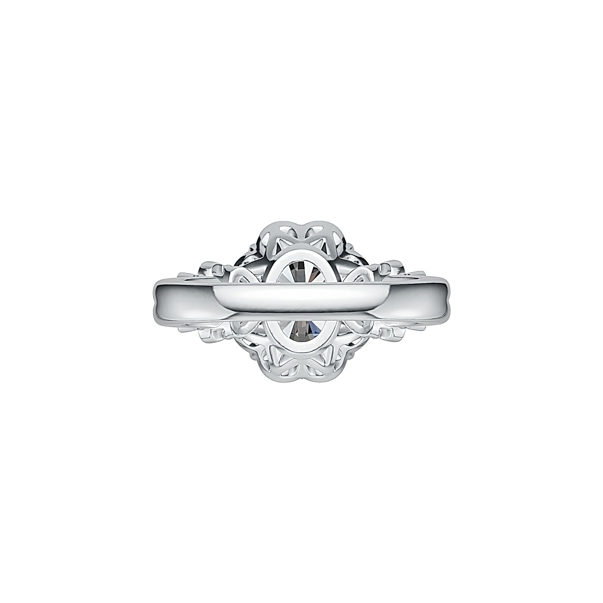 Sterling Silver Semi Mount Ring Setting Oval OV 12X10mm - Syzjewelry