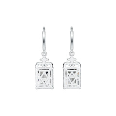 Sterling Silver Semi Mount Earrings Setting Emerald OCT 11X9mm DHJ
