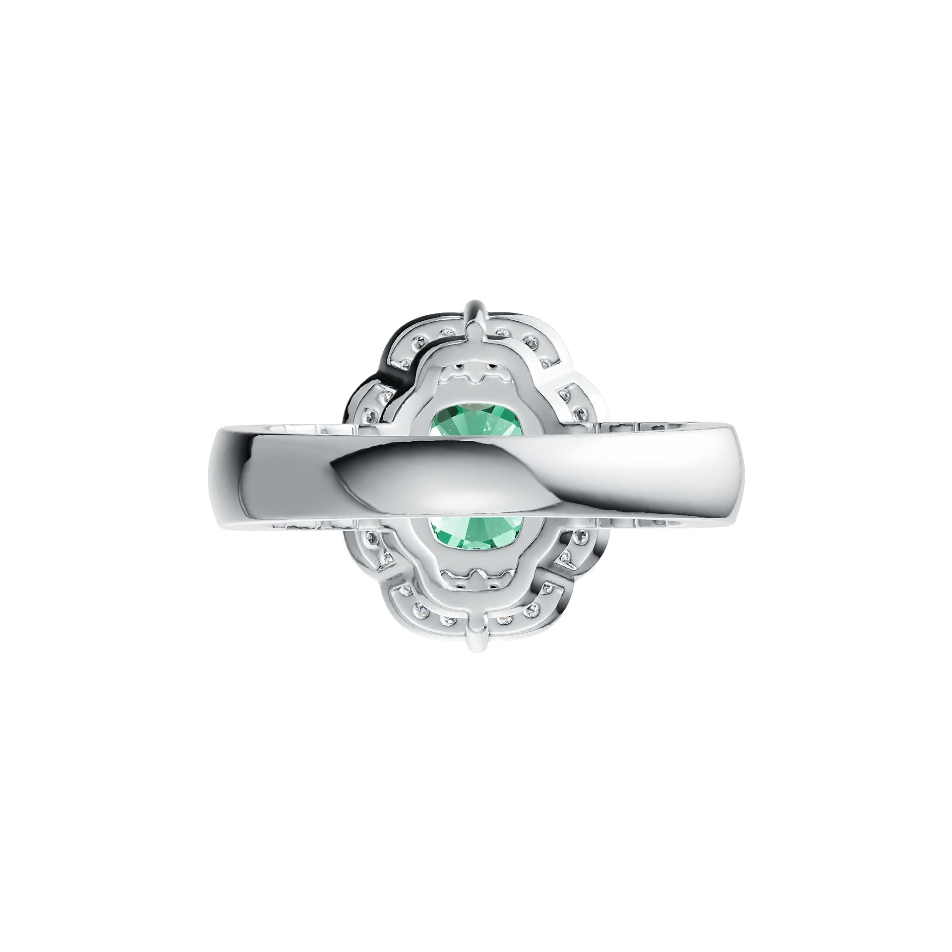 Sterling Silver Semi Mount Ring Setting Cushion CU 8X6mm DHJ