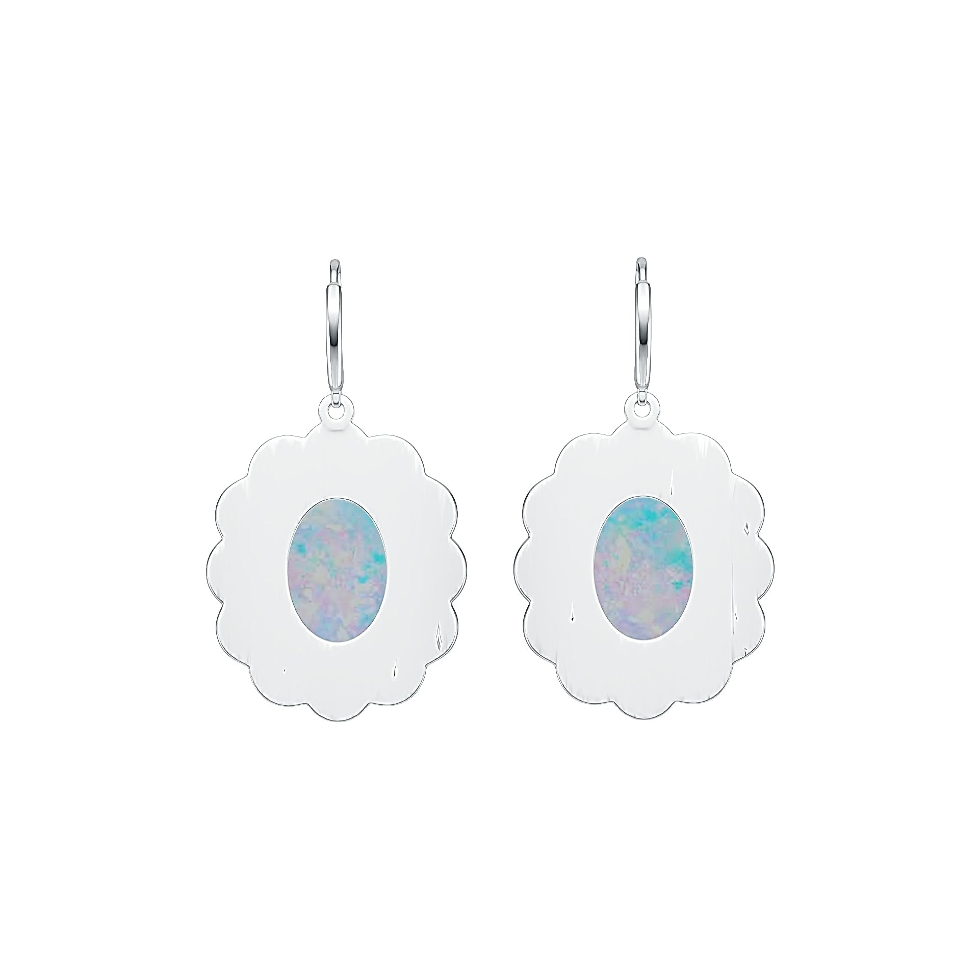 Sterling Silver Semi Mount Earrings Setting Oval OV 16X12mm Cabochon DHJ