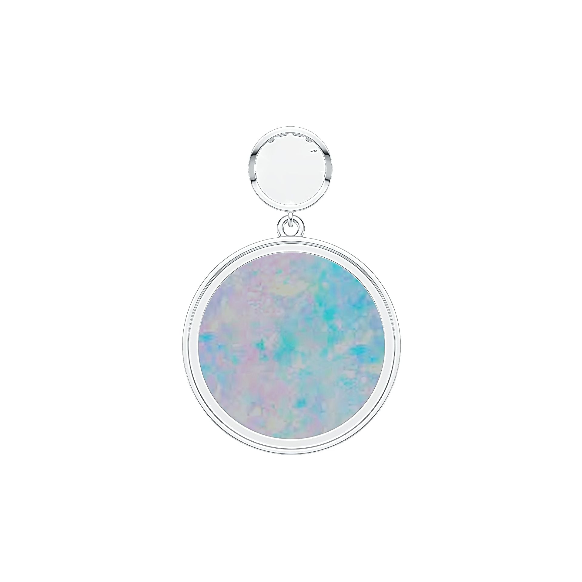Sterling Silver Semi Mount Pendant Setting Round RD 31x31mm DHJ