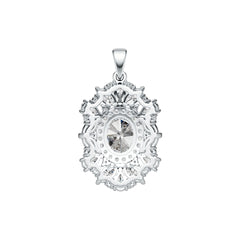 Sterling Silver Semi Mount Pendant Setting Oval OV 10X8mm DHJ