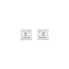 Sterling Silver Semi Mount Earrings Setting Cushion CU 6X6mm Cabochon DHJ
