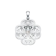 Sterling Silver Semi Mount Pendant Setting Cushion CU 6X6mm DHJ
