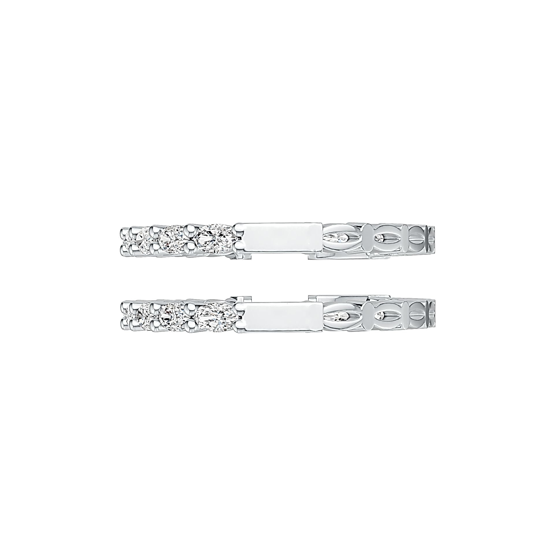 Sterling Silver Semi Mount Earrings Setting Oval OV 5x3mm DHJ