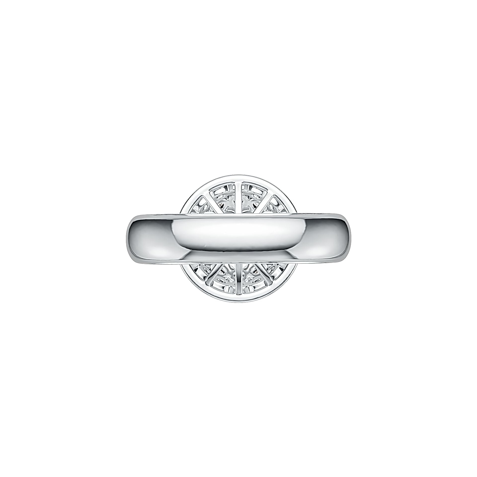 Sterling Silver Semi Mount Ring Setting Round RD 2x2mm DHJ