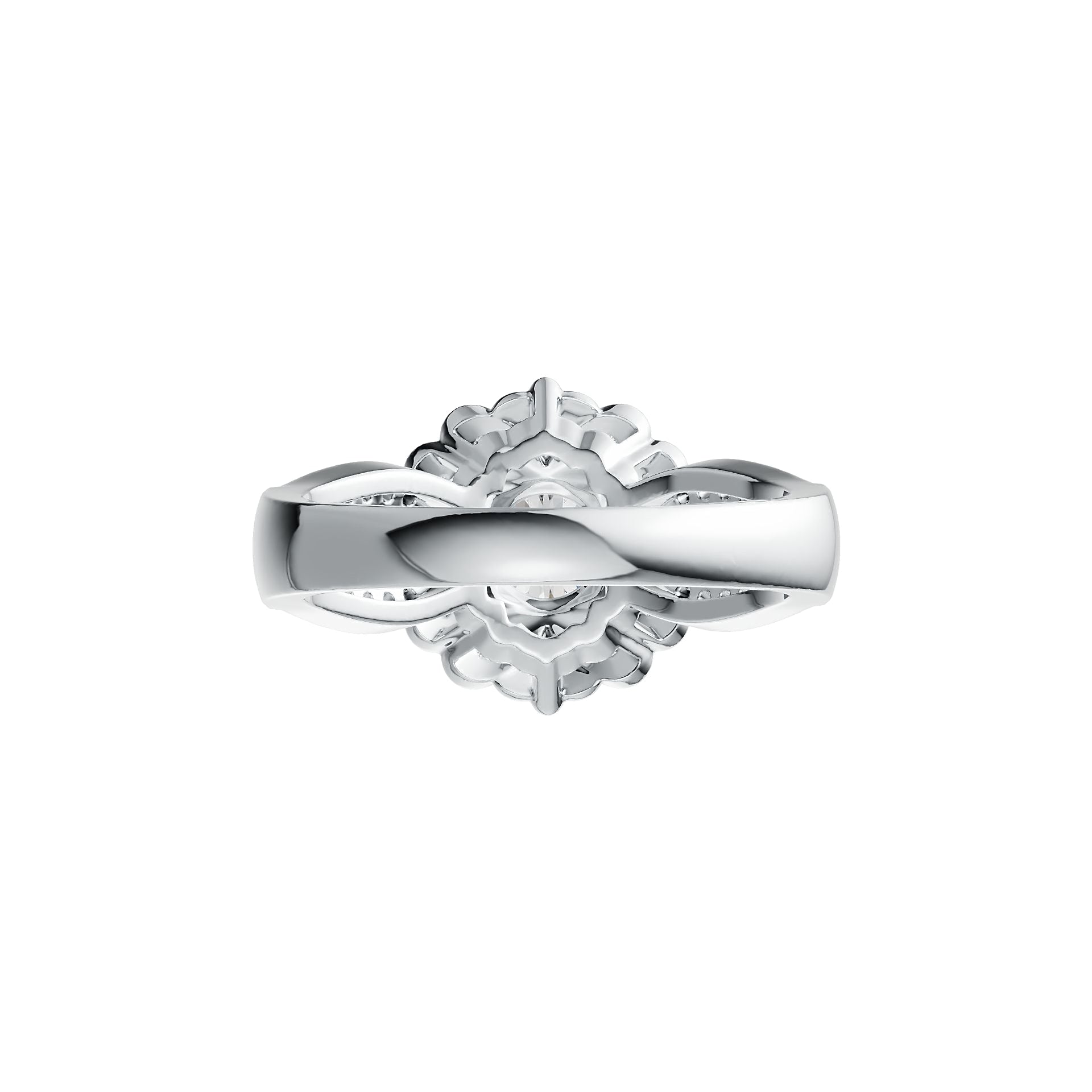 Sterling Silver Semi Mount Ring Setting Round RD 6x6mm Split Shank DHJ