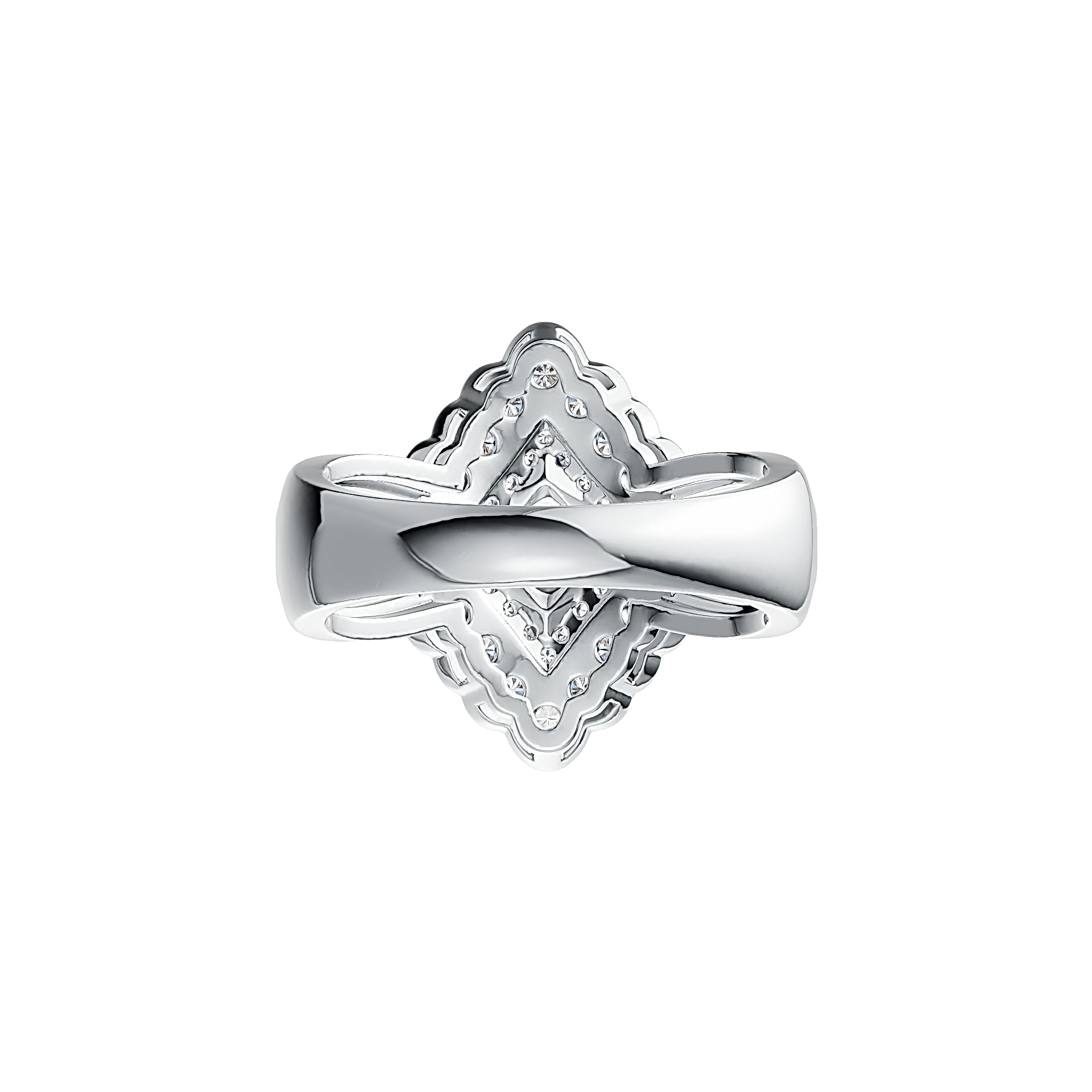 Sterling Silver Semi Mount Ring Setting Round RD 5x5mm with White Topaz - Syzjewelry