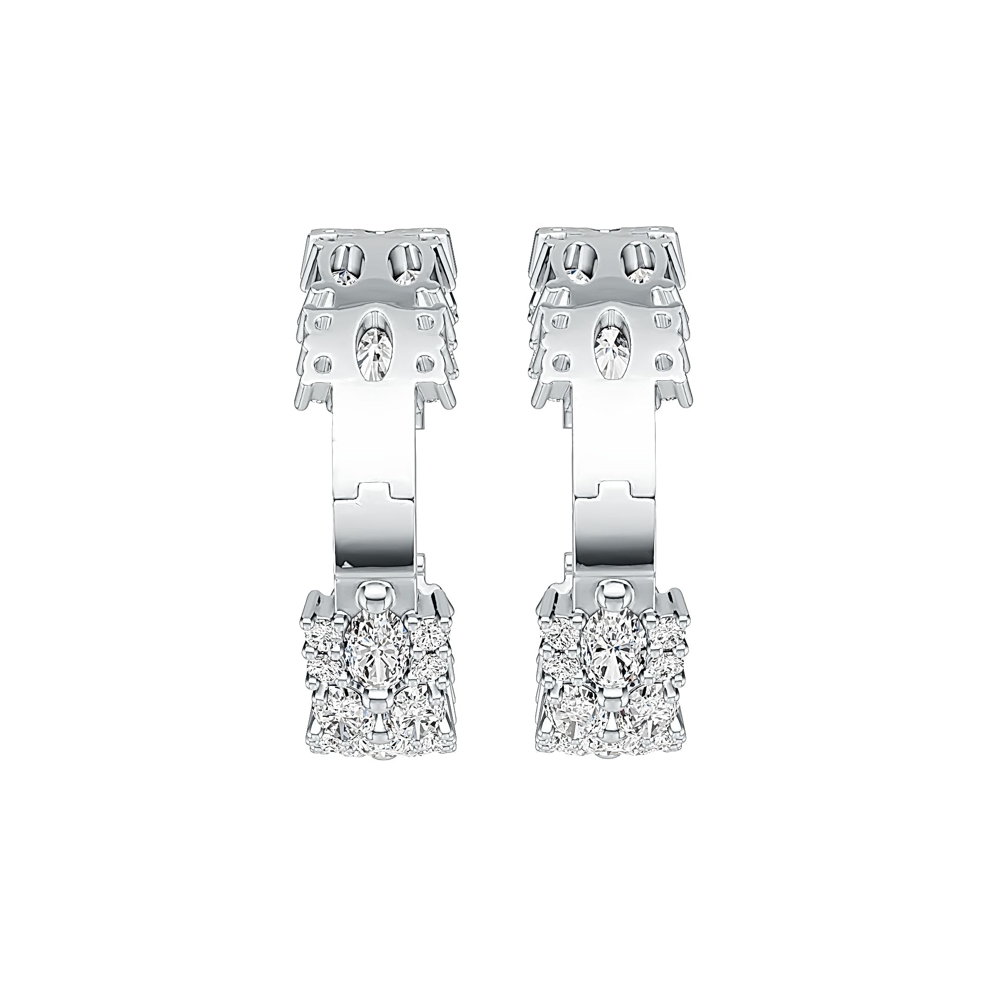 Sterling Silver Semi Mount Earrings Setting Oval OV 5X3mm - Syzjewelry