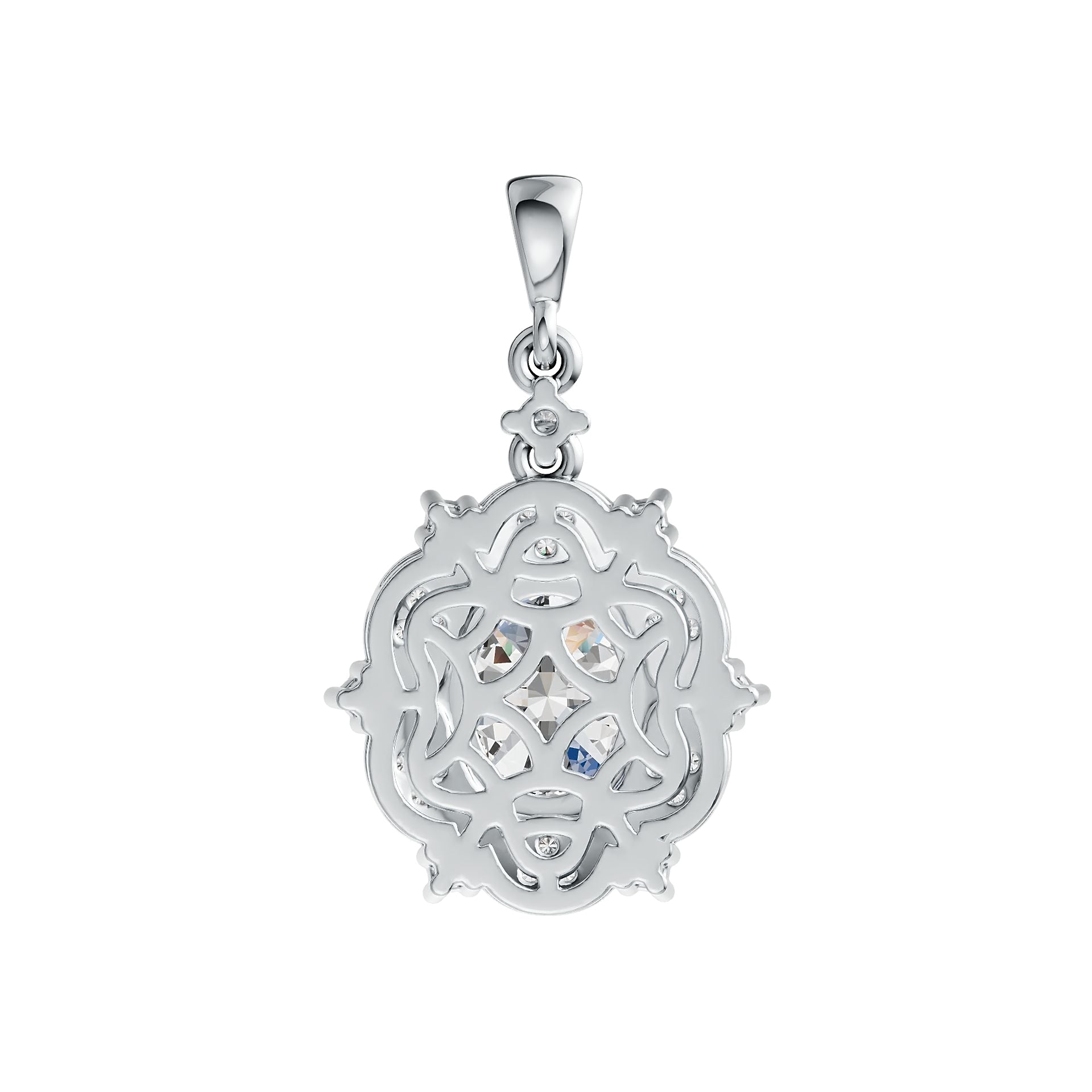 Sterling Silver Semi Mount Pendant Setting Oval OV 10X8mm Vintage-Inspired DHJ