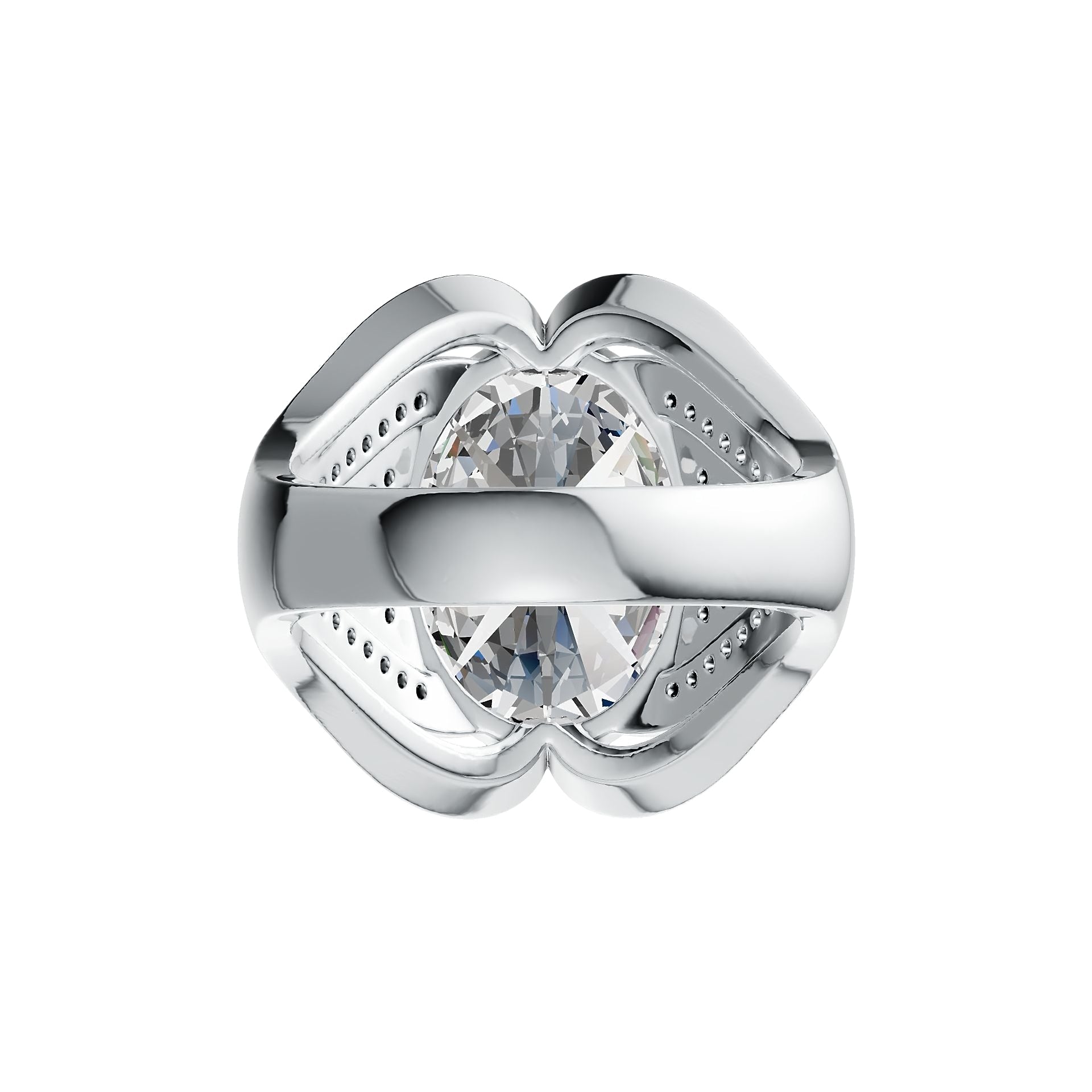 Sterling Silver Semi Mount Ring Setting Oval OV 16X12mm DHJ