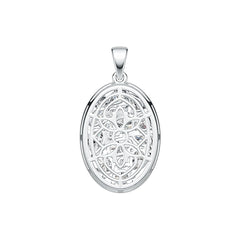 Sterling Silver Semi Mount Pendant Setting Oval OV 6X4mm PE 6X4mm DHJ